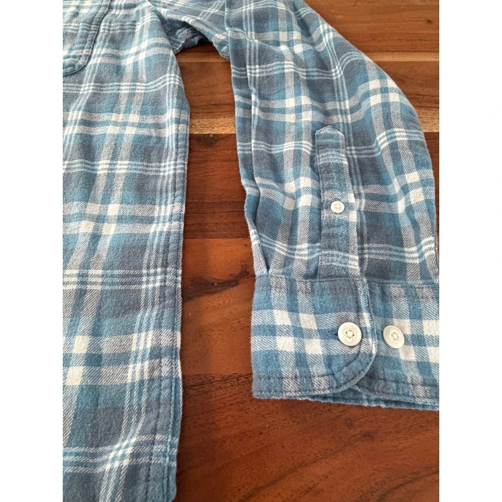Sonoma Goods For Life Mens XL Supersoft Flannel Blue Plaid Shirt MS43W120RR1